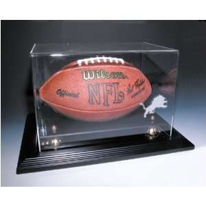  Detroit Lions NFL Zenith Football Display Case (Cherry 