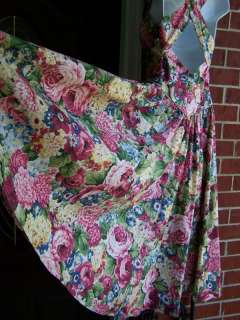 vintage 80s geary roark floral garden party dress very full circle 