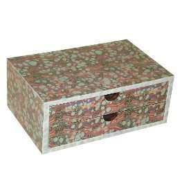 John Derian Target Wooden Jewelry Box Script/Marble New  