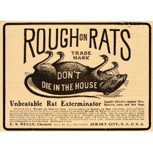   Rats Dead Rat Poison Exterminator   Original Print Ad