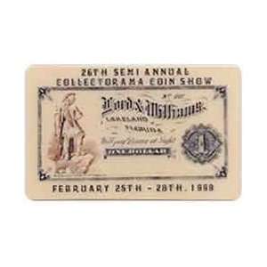   Card 5m 26th Semi Annual Collectorama Coin Show (02/99) $1. Banknote