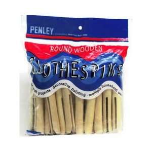    Penley 0151 30 Count Round Wood Clothespins