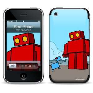  GelaSkins Red Robot Leaving the City Skin iPhone 3g/3gs 