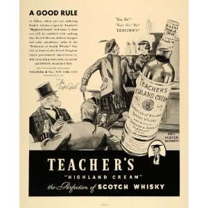  1935 Ad Teachers Highland Cream Scotch Whisky Liquor 
