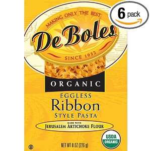 DeBoles Artichoke Eggless Ribbon Pasta, 8 Ounce (Pack of 6)  