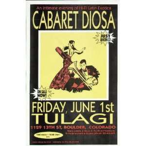  Cabaret Diosa Concert Poster 1999 Boulder