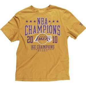  Lakers Adidas 2010 NBA Champs Recognition T Shirt Sports 
