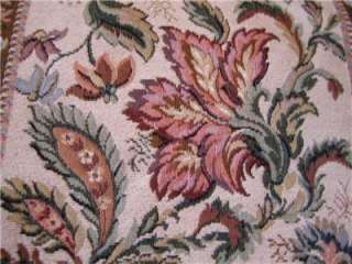 FLORAL TAPESTRY UPHOLSTERY green red tan beige FABRIC NEW ON BOLT BY 