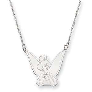   Silver Disney 18inch Tinker Bell Necklace   JewelryWeb Jewelry
