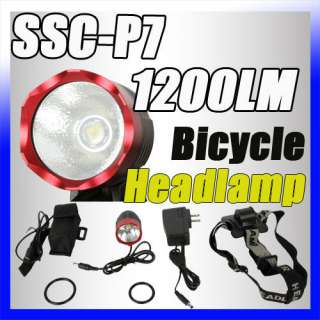 SSC P7 1200 LM Lumen LED Bicycle Headlight Headlamp Red  