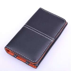   Orange Vertical PU Leather Wallet Case Durable For Apple iPhone 4