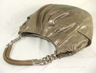 Michael Kors Erin Leather ShoulderTote Bag Purse Nickel  
