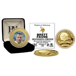  Brett Favre 24KT Gold Commemorative Coin 