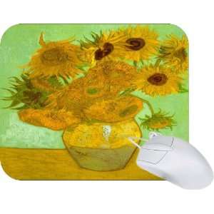 Rikki Knight Van Gogh Art Twelve Sunflowers Mouse Pad 