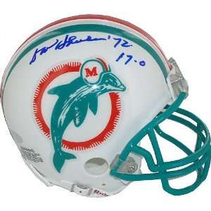  Don Shula Miami Dolphins Autographed Mini Helmet with 72 