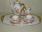 Antique Royal Vienna Porcelain Chocolate Tea Set Moriage Beehive Mark 