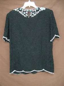 Womens LOT of 3 Fancy Beaded & Sequined Shirts Tops Size XL LAURENCE 