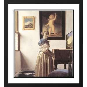  Vermeer, Johannes 20x22 Framed and Double Matted Lady 