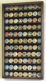 Large Military Challenge Coin Display Rack Case Cabinet  