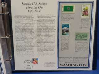 Historic US Stamps Honoring Our 50 States Book T25  