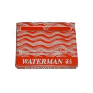  Waterman Fountain Pen Cartridges Red (8 Per Box) Office 