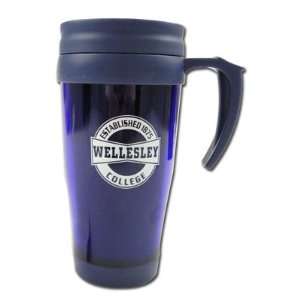  Wellesley College Blue Prides Travel Mug Sports 