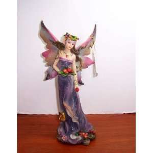   Lady Angel with Fruit Basket Statuette Figurine    10
