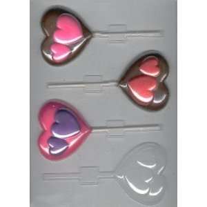  Hearts On Hearts Pop Candy Mold: Kitchen & Dining