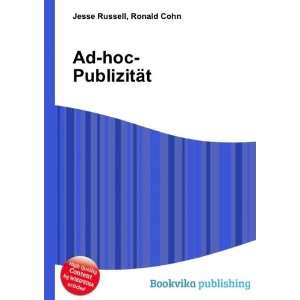  Ad hoc PublizitÃ¤t Ronald Cohn Jesse Russell Books