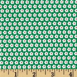  44 Wide House and Home Set Daisy Green Fabric By The 