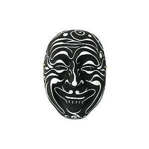  NOVICA Ceramic mask, Day of Comedy