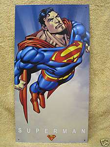 Superman Super Hero Tin Metal Sign Comic Clark Kent  