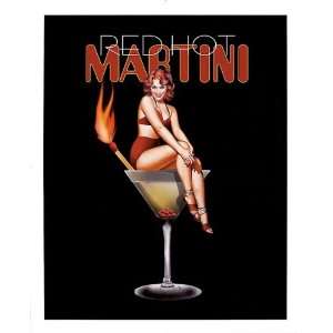  Red Hot Martini Poster Print