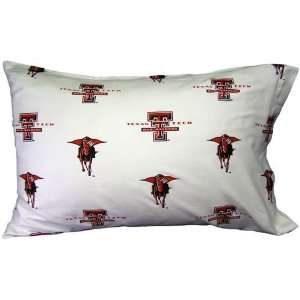  Texas Tech Red Raiders Printed Pillow Case   White Sports 