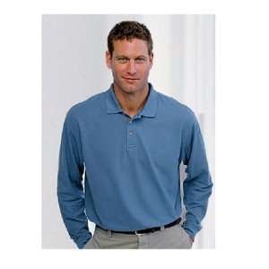  Adult 50/50 Cotton/Poly Long Sleeve Golf Shirt with 