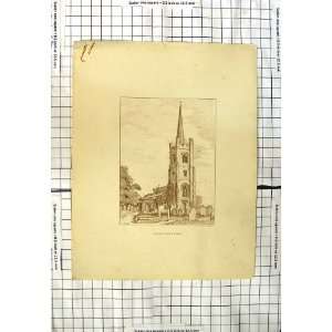  Exterior Hornchurch Church Architecture 1889 Print