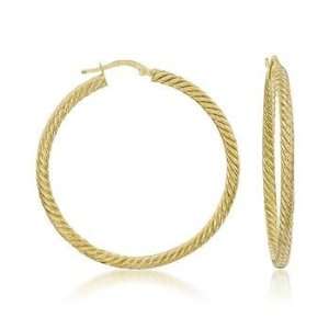  14kt Yellow Gold Hoop Earrings: Jewelry