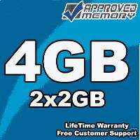 4GB RAM DELL XPS M1330 M1710 M2010 Laptop Memory 2x2GB  