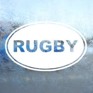  Rugby EURO OVAL White Decal Car Laptop Window Vinyl White 