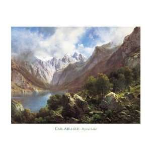  Karl Millner   Alpine Lake Canvas: Home & Kitchen