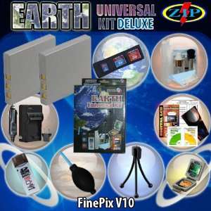 com Earth Universal Kit Deluxe for Fuji FinePix V10 includes  2 Fuji 