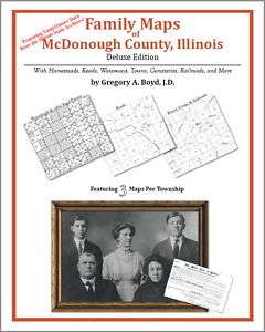 Family Maps McDonough County Illinois Genealogy IL Plat  