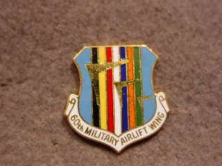 60th MAW Military Airlift Wing, 1970s USAF Emblem  