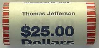 2007D THOMAS JEFFERSON GOLD COMM. $1.00 ROLL 25 ALL BU  