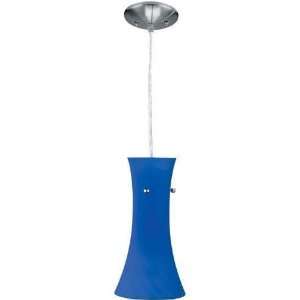    Spiral Pendant Lamp 120hx5w Blue Gls Shade