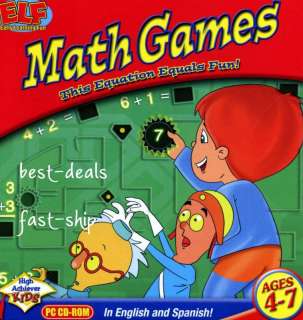 Math Games For Kids PC CD ROM Game New Ages 4 7  