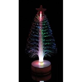   Operated Fiber Optic Lighted LED Iced Oak Tree #04200: Home & Kitchen