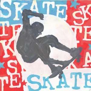  Skate Metal Sign: Kids and Teens Decor Wall Accent: Home 