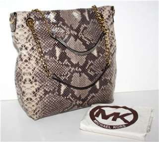 MICHAEL Michael Kors Handbag Chain Shoulder Python Embossed Genuine 