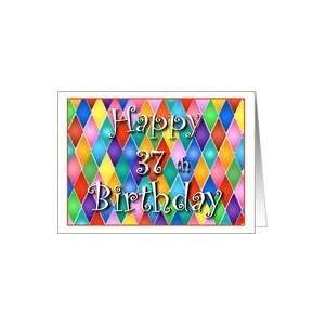  37 Years Old Colorful Birthday Cards Card Toys & Games